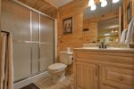 Lower Level bathroom with a walk-in shower